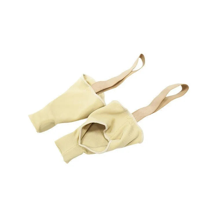 TPU toe separator set for small toe correction, showing triangle cover design with rear support.