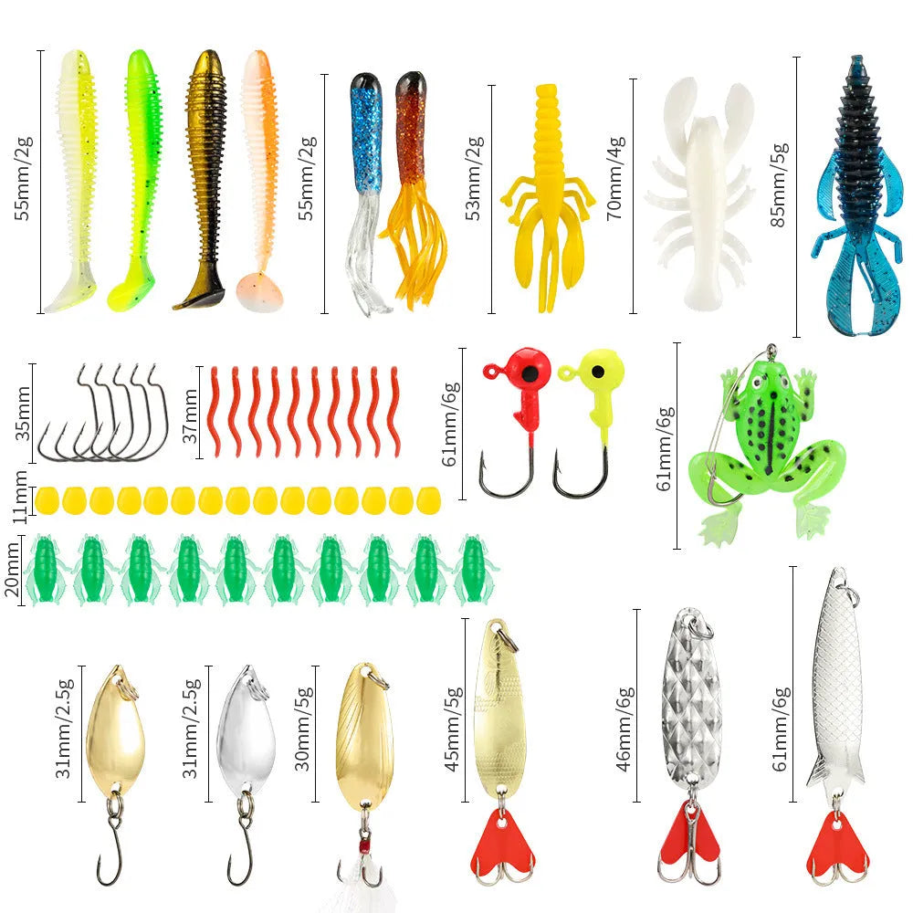 Christmas Mino Bog themed 24-piece metal fishing tackle blind box set, colour 01 style.