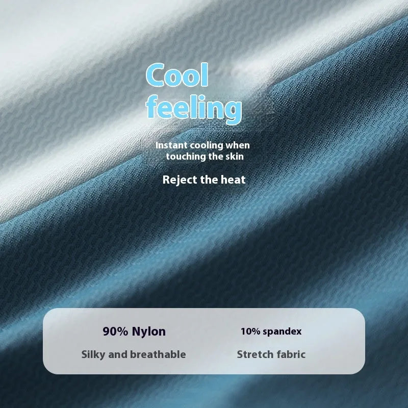 Men's mid-waist boxer shorts in quick-drying nylon fabric showing U-convex design