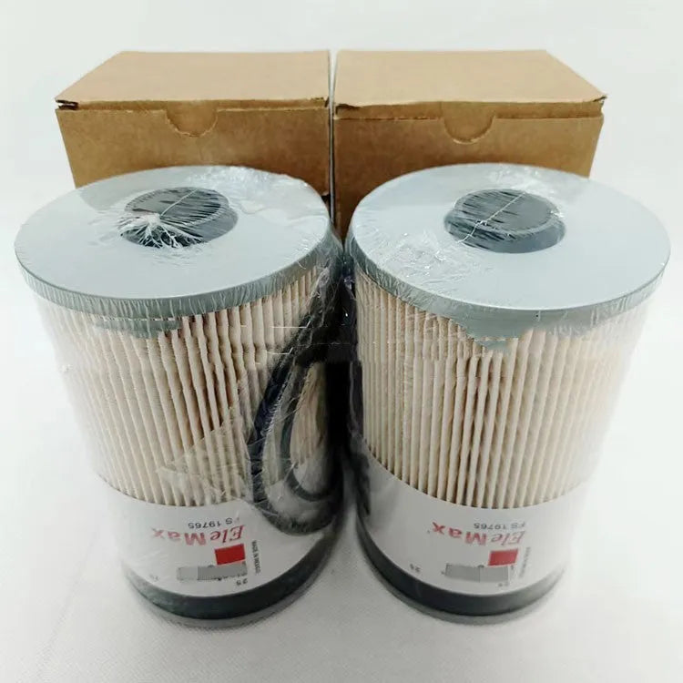 FS19764 diesel fuel filter replacement part with folded paper element and 10mm connections