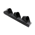 Black three-hole instrument mounting frame for right-hand drive cars with 52mm gauge openings