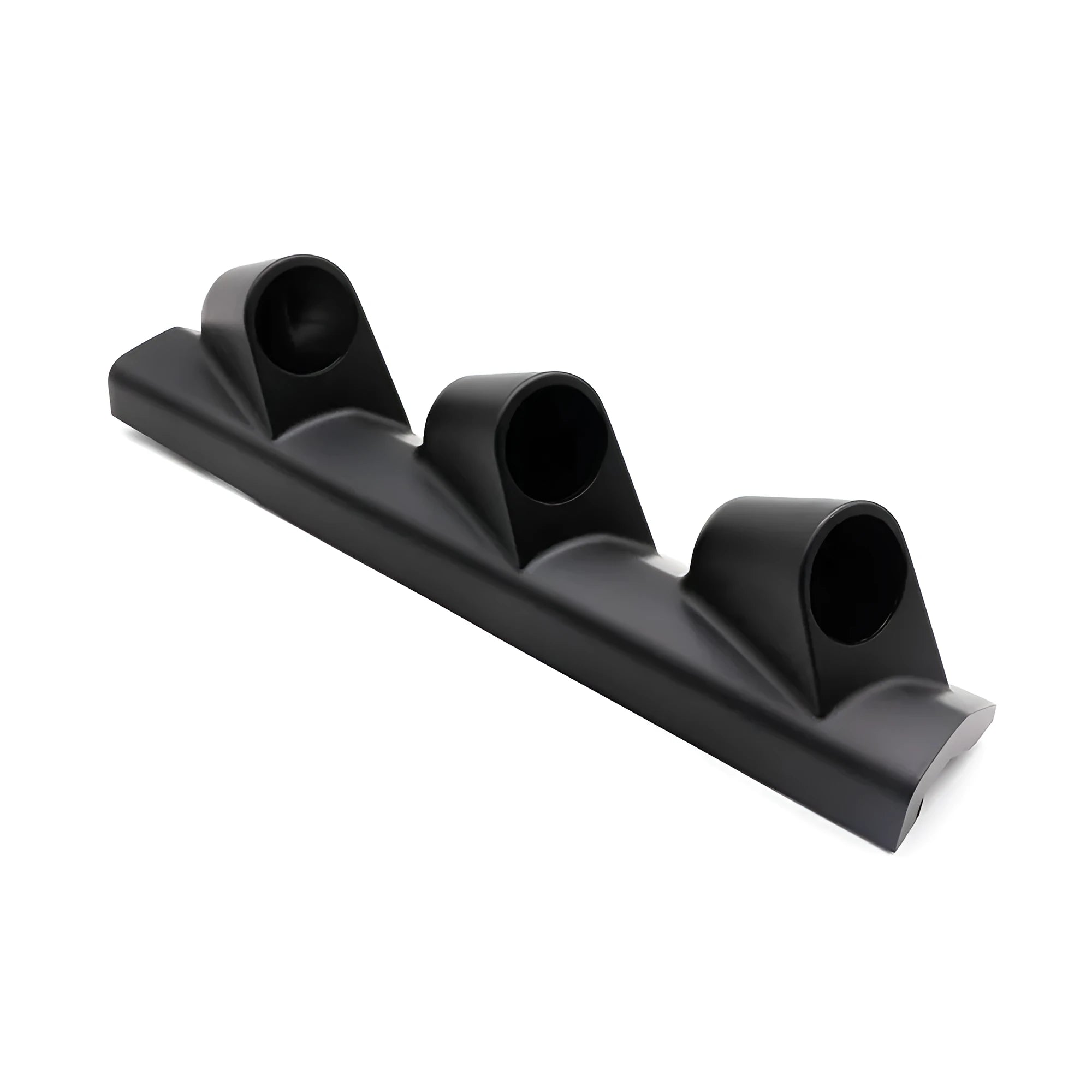 Black three-hole instrument mounting frame for right-hand drive cars with 52mm gauge openings