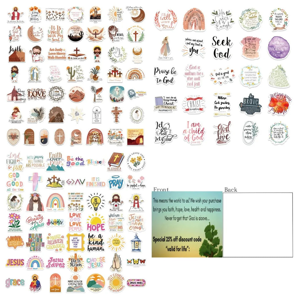 50-piece graffiti sticker set with random printed patterns for personalisation and decoration