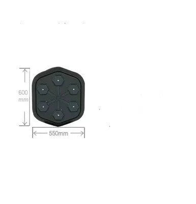 Black smart music boxing machine with Bluetooth connection and EVA construction on a gym floor