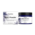 Tub of 100g brightening and firming facial mask powder with ingredients α-Arbutin and copper peptide.