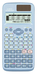 CASIO 991EX solar scientific calculator in black, blue, or pink colour options