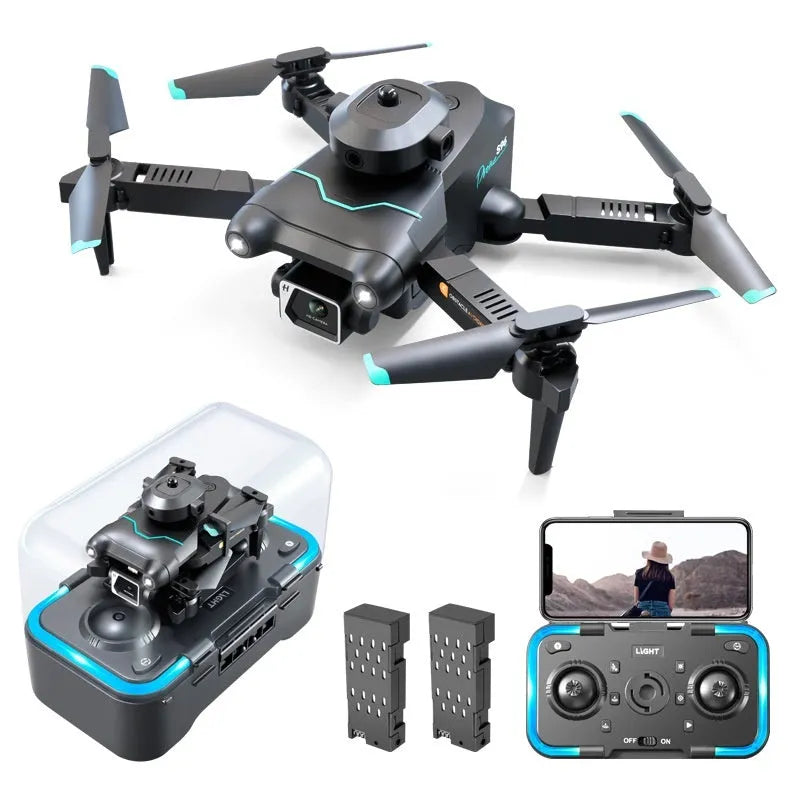 Black four-axis obstacle avoidance aerial photography drone under 30cm with dual camera