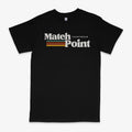 Black men's casual short sleeve t-shirt with a 3D digital printed pattern on the front.