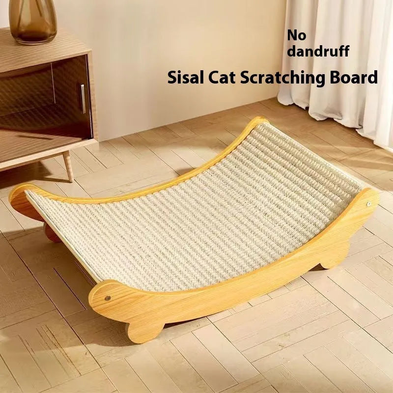 Sisal blanket cat scratch board in pastoral design available in small or large sizes