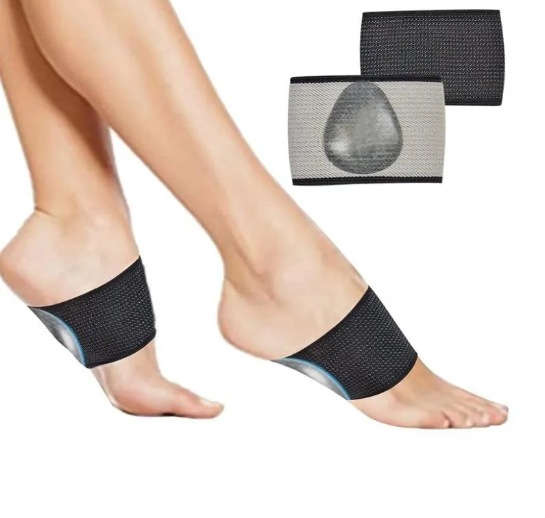 Elastic arch support foot bandage with heart pattern design for flat feet relief