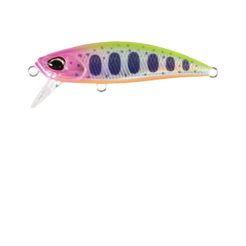 48mm hard plastic fishing lure for mandarin fish and snakehead, shown in one of 14 available colour patterns.