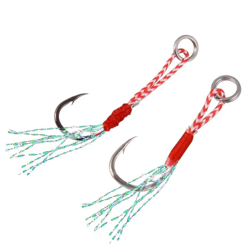 Bright wire iron plate single fishhook for DIY fishing lure construction