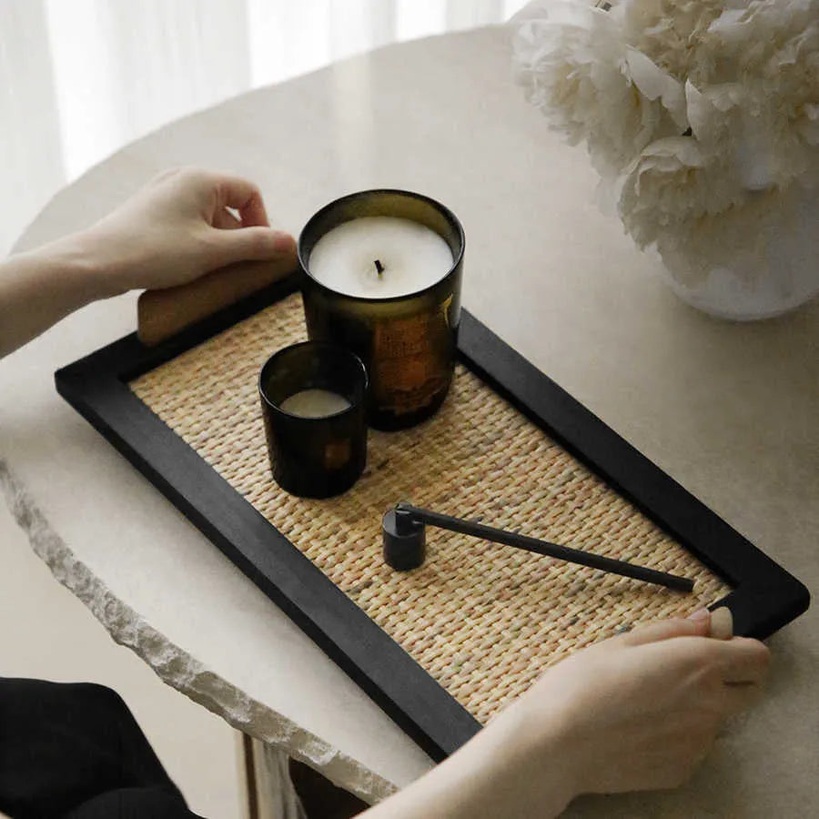 Pine wood compartment dining tray showing separated sections for organised serving