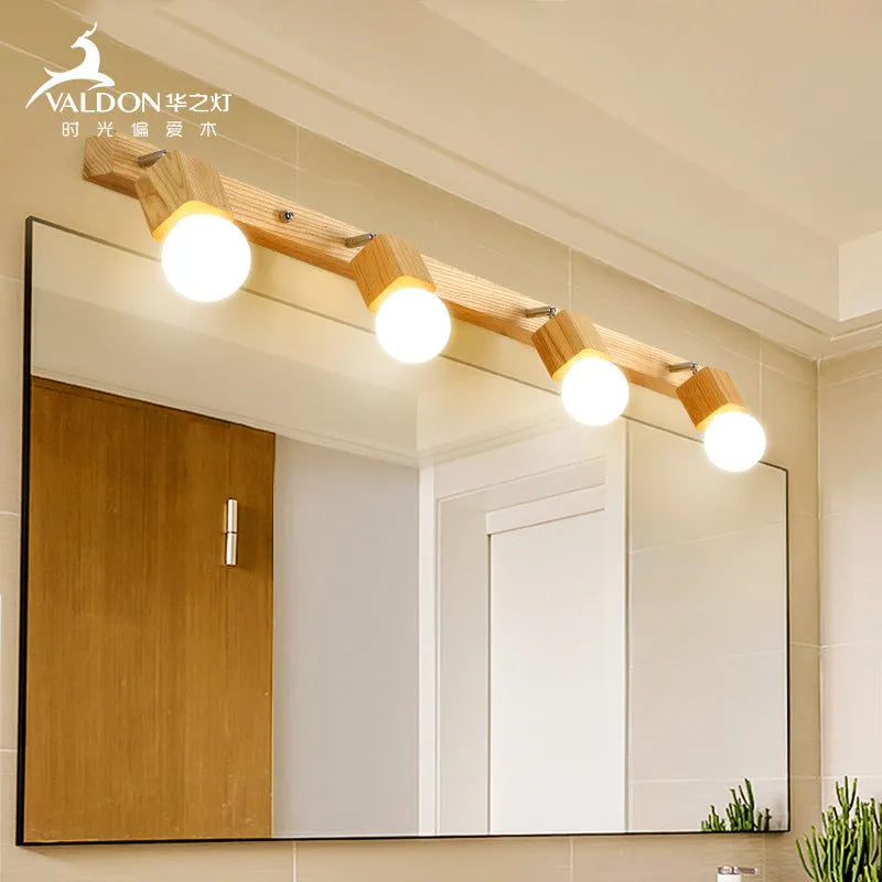 Compact 24cm LED wall lamp with a mirrored front that opens to reveal a hidden storage cabinet.