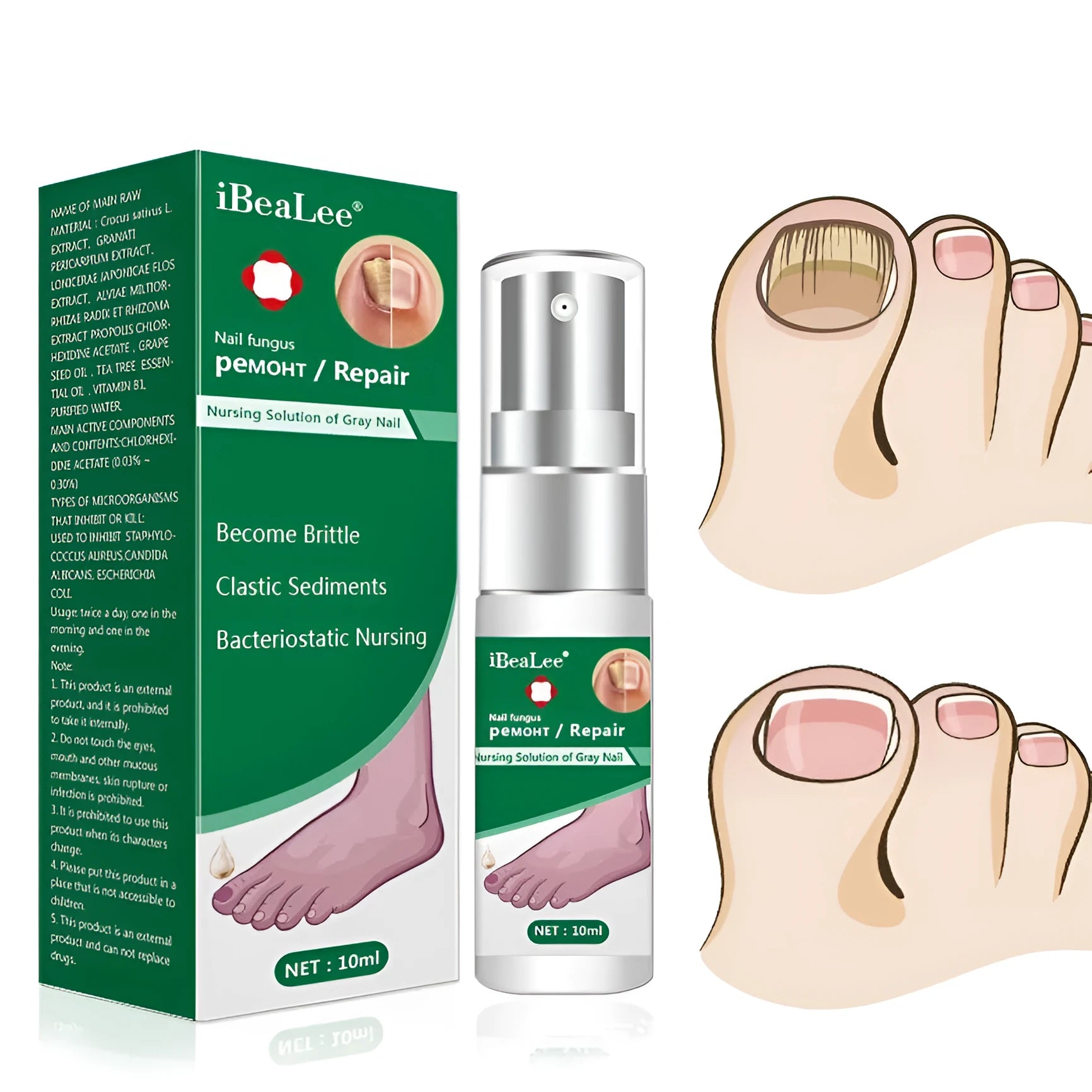 10ml bottle of Deck Antimicrobial Liquid for foot and nail care treatment.