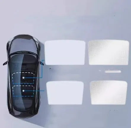 Universal vehicle ice crystal sun visor in silver tape, shown in beige and black pattern options.