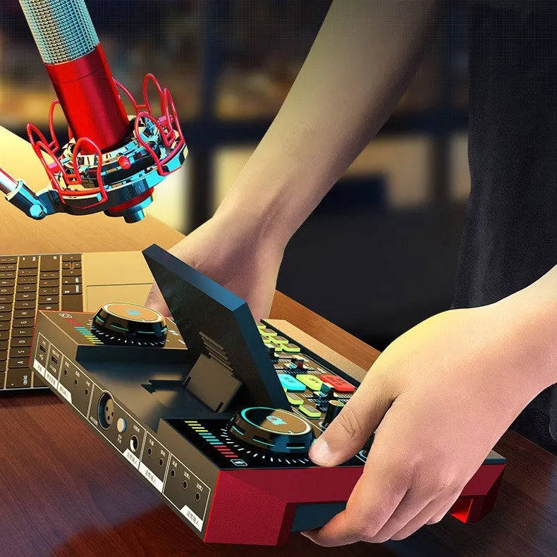 G10 sound card in black with 5.1 channel Bluetooth 5.0 for computer karaoke equipment repair and recording