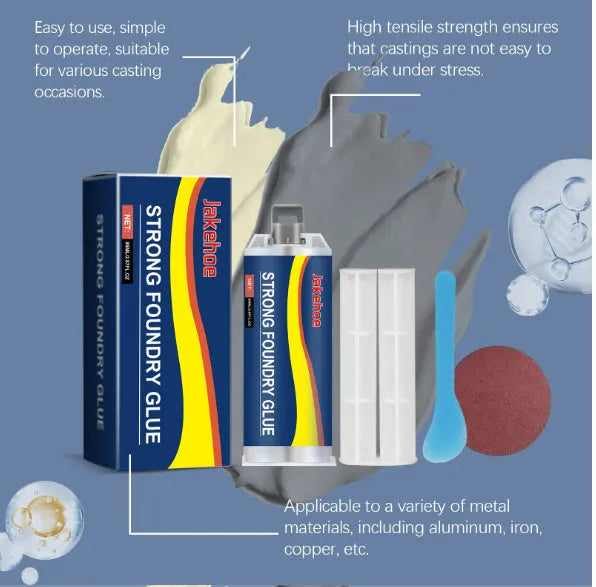 85ml stainless steel copper aluminium waterproof metal epoxy sealant cartridge with push rod, scraper and sandpaper