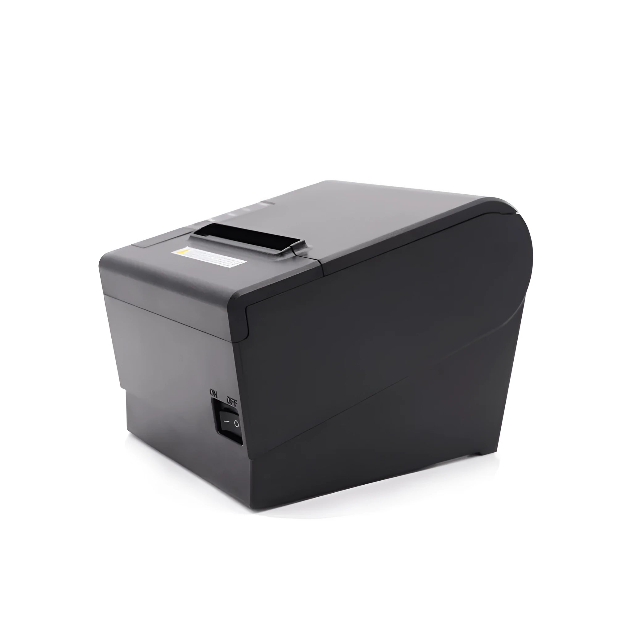 Black 80mm kitchen thermal receipt printer with Ethernet port for restaurant POS systems