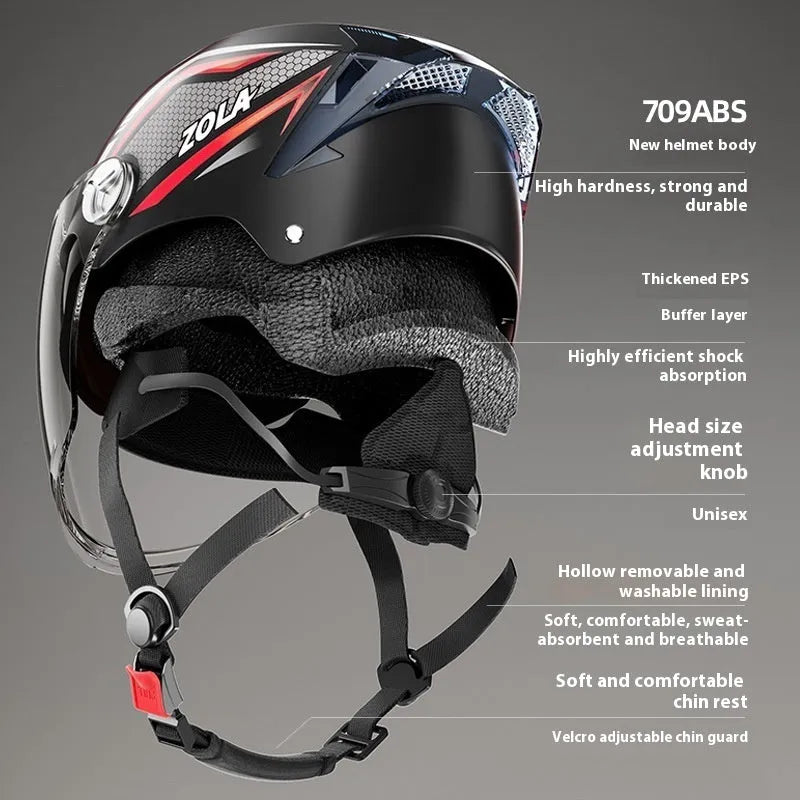 Children's lightweight ABS motorcycle half helmet with a double mirror visor, shown in a light brown colour.