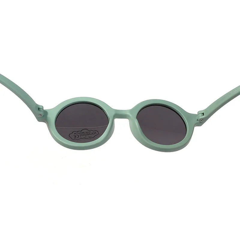 Children's round-frame polarised sunglasses with UV400 protection for 0-3 year olds