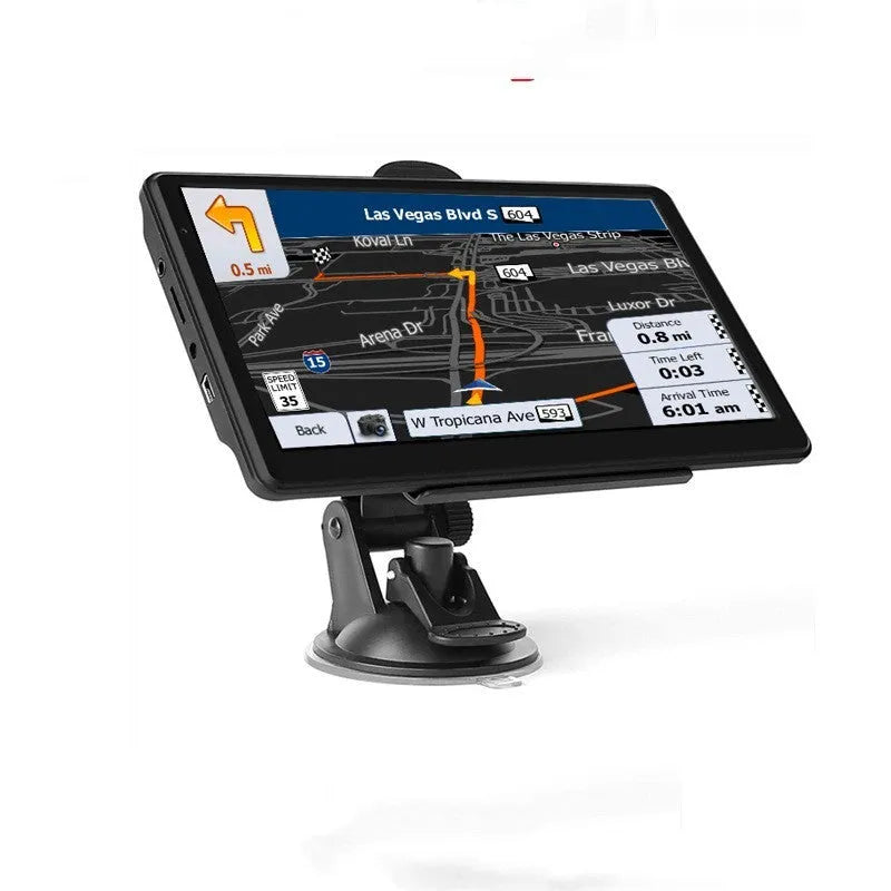7-inch portable car GPS navigation device with bracket and charger