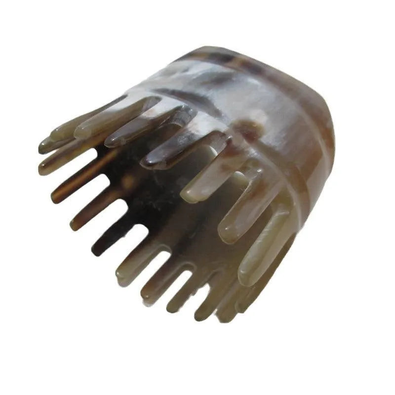 Traditional Chinese medicine white buffalo horn comb for head meridian massage with multiple tooth style options