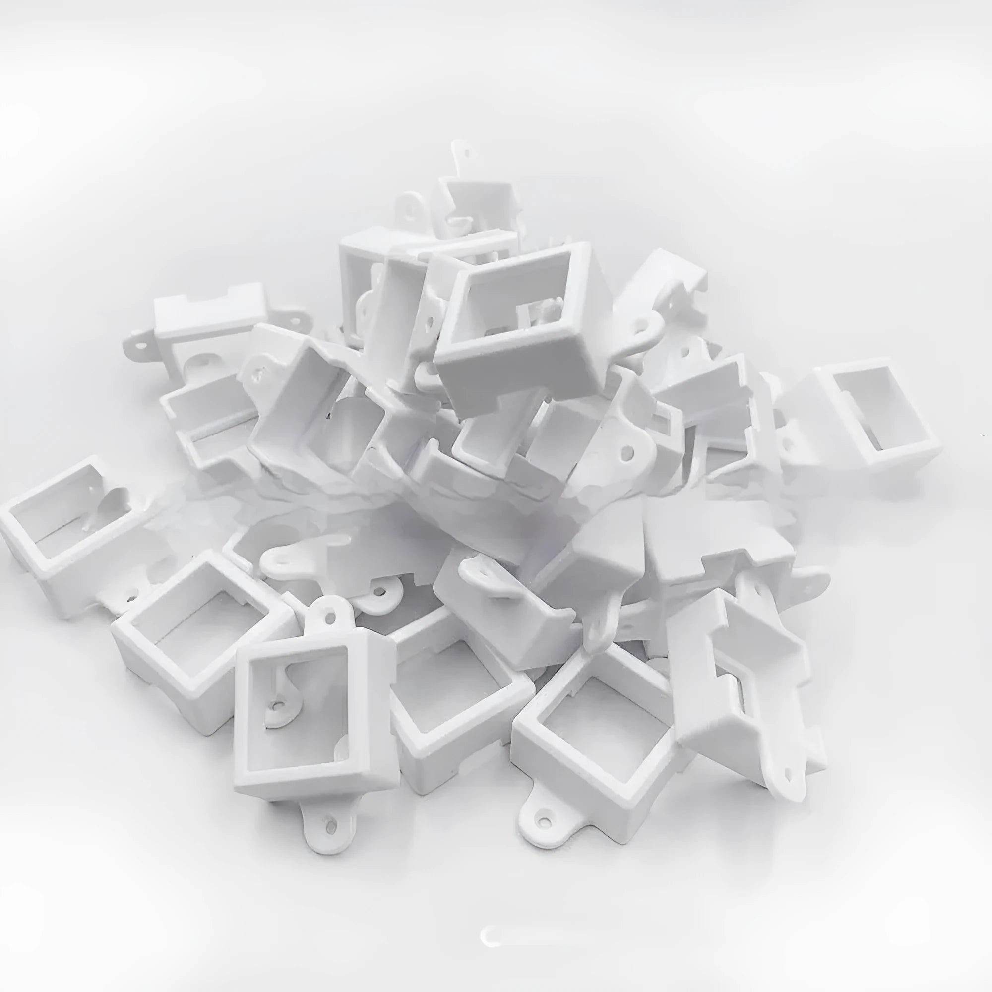 White plastic LED light protective lampshade cover, dimensions 1.7cm by 6cm.