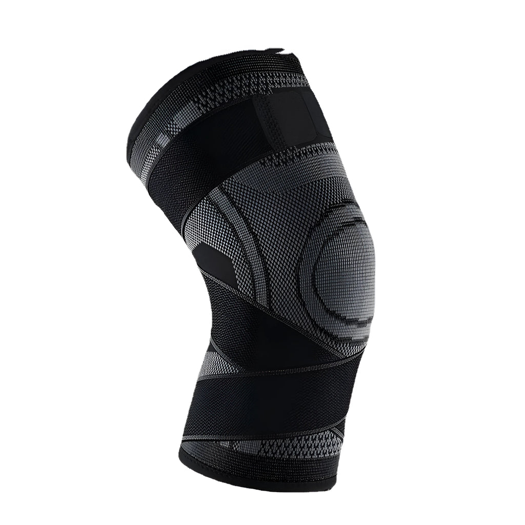 Outdoor sports protective kneecap with breathable strap in black, for running cycling basketball mountaineering