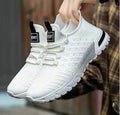 Men's casual shoes with a mesh upper in solid colours: white, army green, black, grey, khaki.