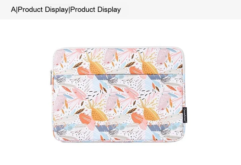 White 14-inch waterproof PU leather computer inner bag for laptop protection