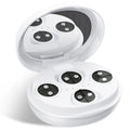 White wireless red light and EMS eye and facial beauty massager device