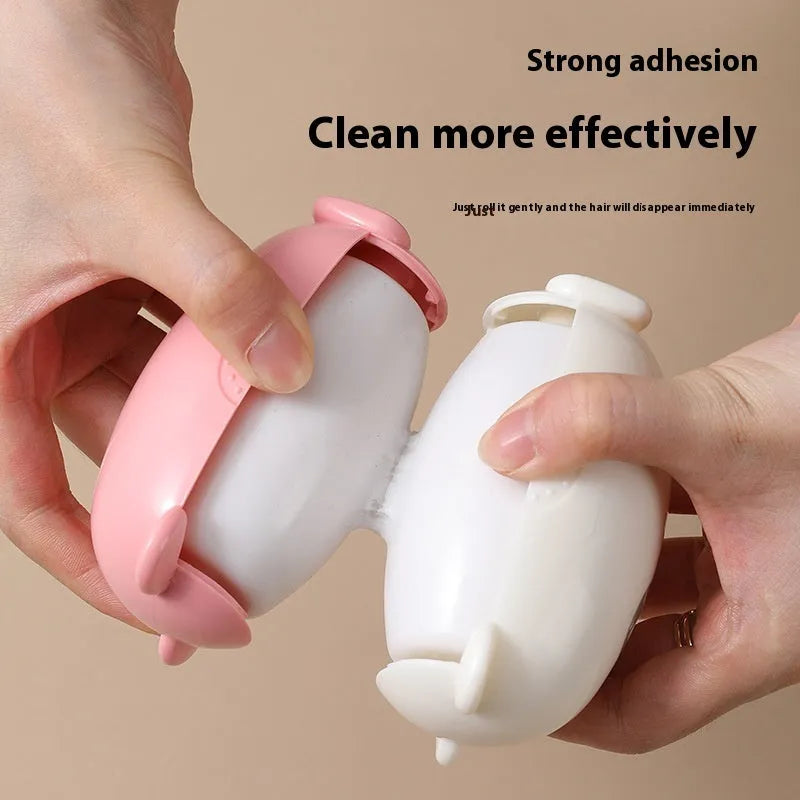 Washable lint roller in white pink or green colours with silicone adhesive surface for hair removal
