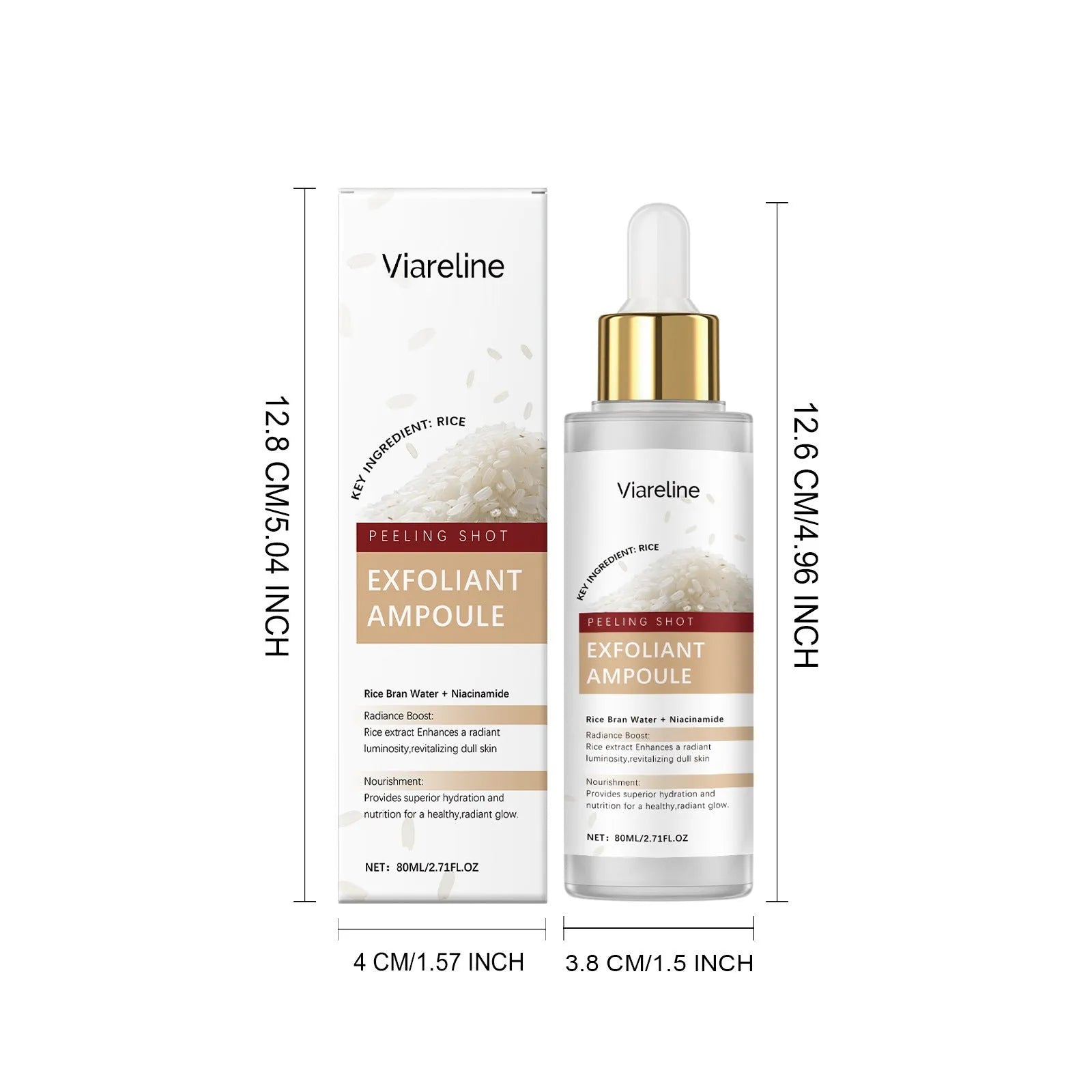 80ml bottle of cleansing nourishing facial moisturising liquid with hyaluronic acid and salicylic acid