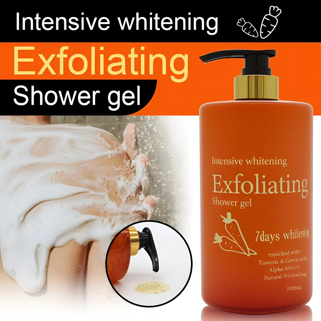 7 Days Exfoliating Body Wash Whitening Shower Gel 1000ml Original formula bottle