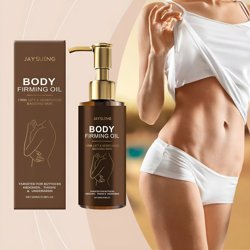 100ml bottle of nourishing body oil with Hyaluronic Acid for drying skin treatment