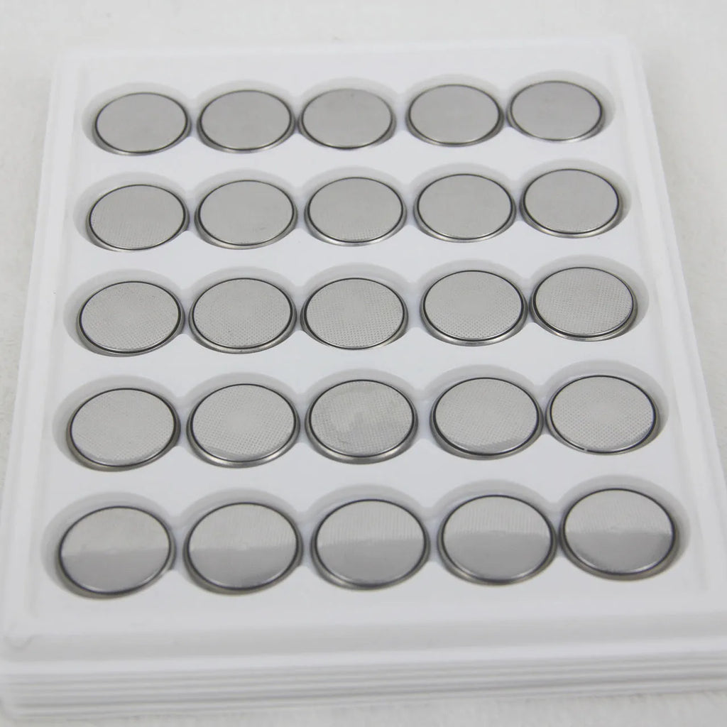 Pack of CR2032, CR2025 and CR2016 3V alkaline button cell batteries with 20mm diameter