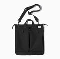 Marden canvas crossbody messenger bag in military green showing laptop compartment and shoulder strap