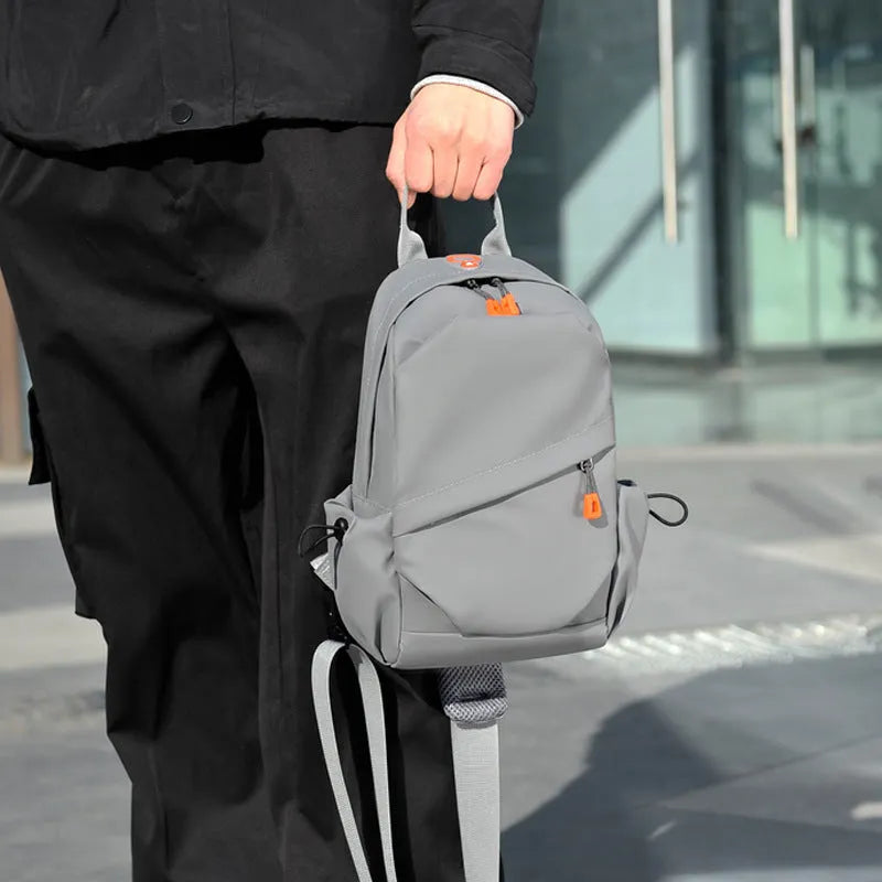 Men's black waterproof crossbody bag with single shoulder strap