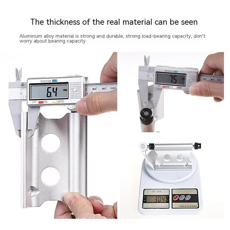Silver metal bicycle front fork quick release fixing clip for SUV transport mounting