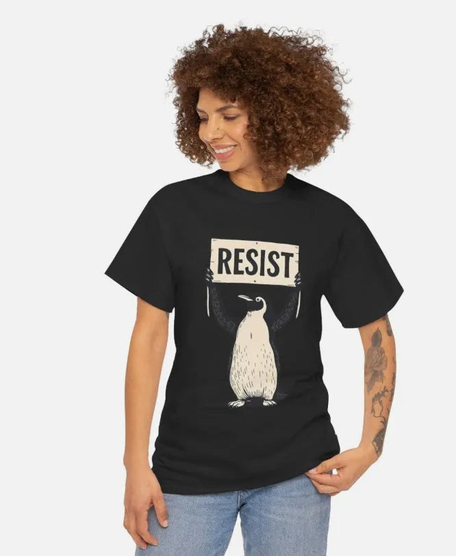 Loose fit cotton summer T-shirt in black, shown on a hanger