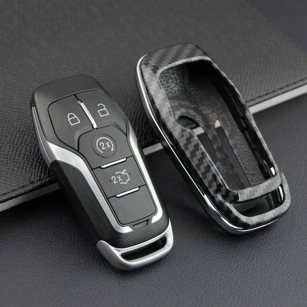 Plastic remote control protective shell for car keys with a buckle closure.