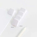 Plastic square photo note holder folder in white, black and transparent colours measuring 3.2x3x2.2cm