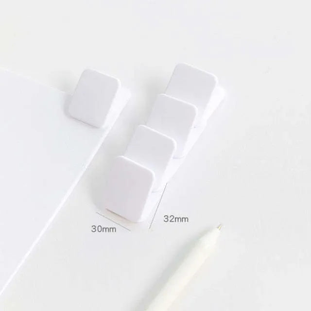 Plastic square photo note holder folder in white, black and transparent colours measuring 3.2x3x2.2cm