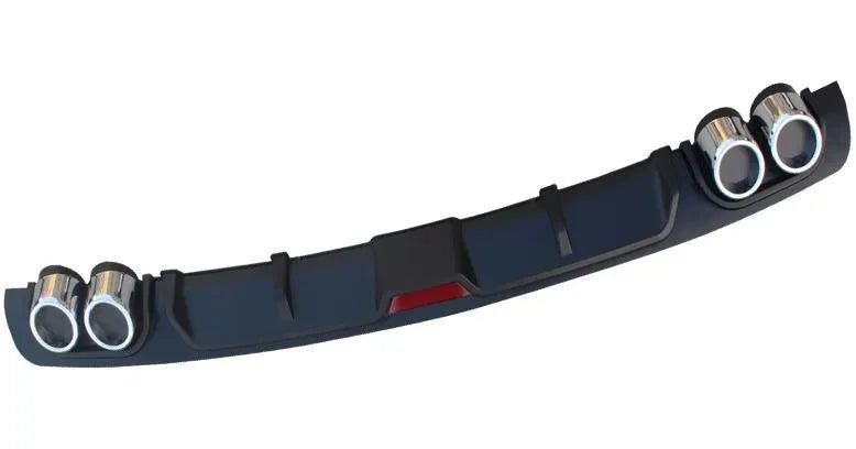 Automotive rear spoiler modification accessories in black and silver black colour options