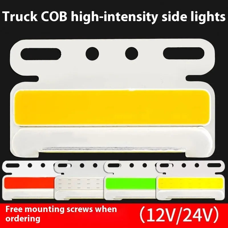 Aluminium alloy truck ground tyre light in selected colour, showing COB LED light source.