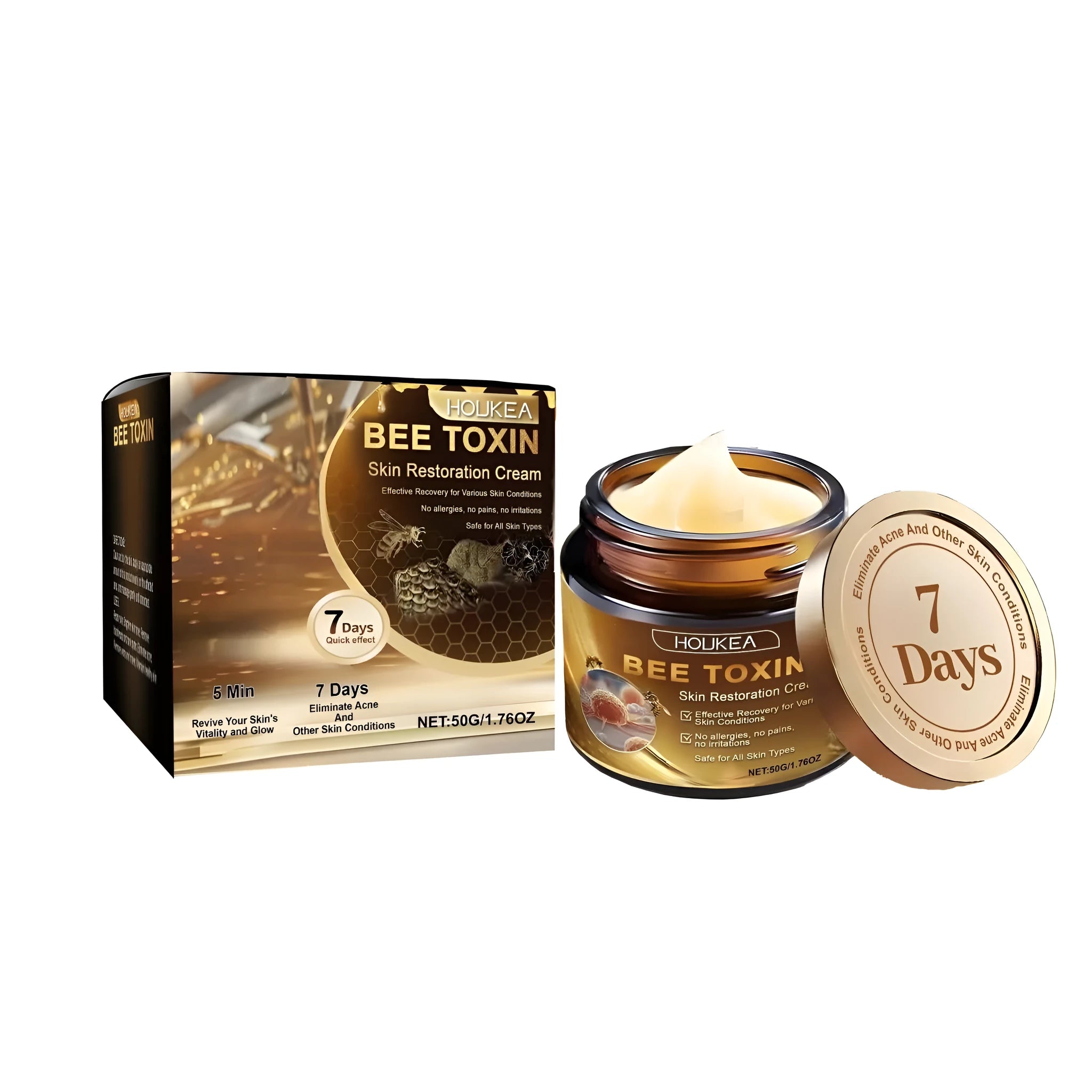 50g jar of bee venom and botulinum skincare cream with glycerin formula