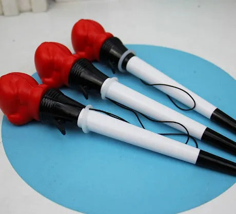 Four boxing pressure relief pens with press ejection mechanism and 0.7mm bullet tips