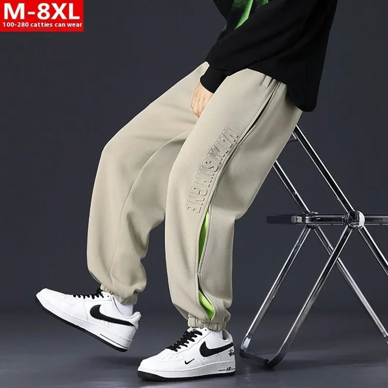 Men's loose cotton trousers with ankle banded design and micro elastic fabric in various colours