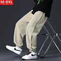 Men's loose cotton trousers with ankle banded design and micro elastic fabric in various colours